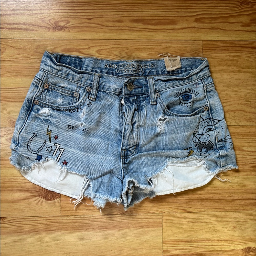 American Eagle Women's Vintage Denim Festival Shorts